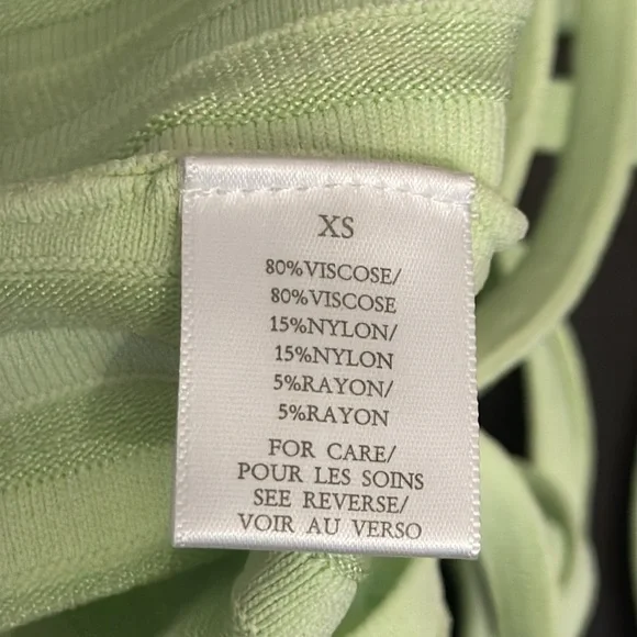 Ronny Kobo Lime Green Adkins Knit Fringe Dress - Picture 9 of 17